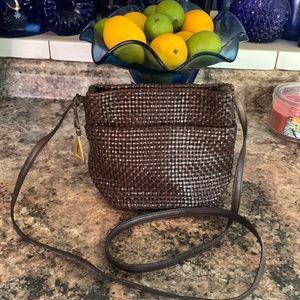 Americana by Sharif Weaved Leather Crossbody